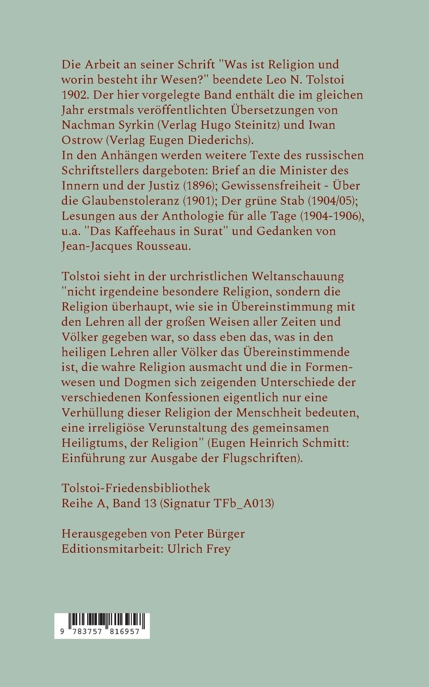 Rückseitencover Was ist Religion?