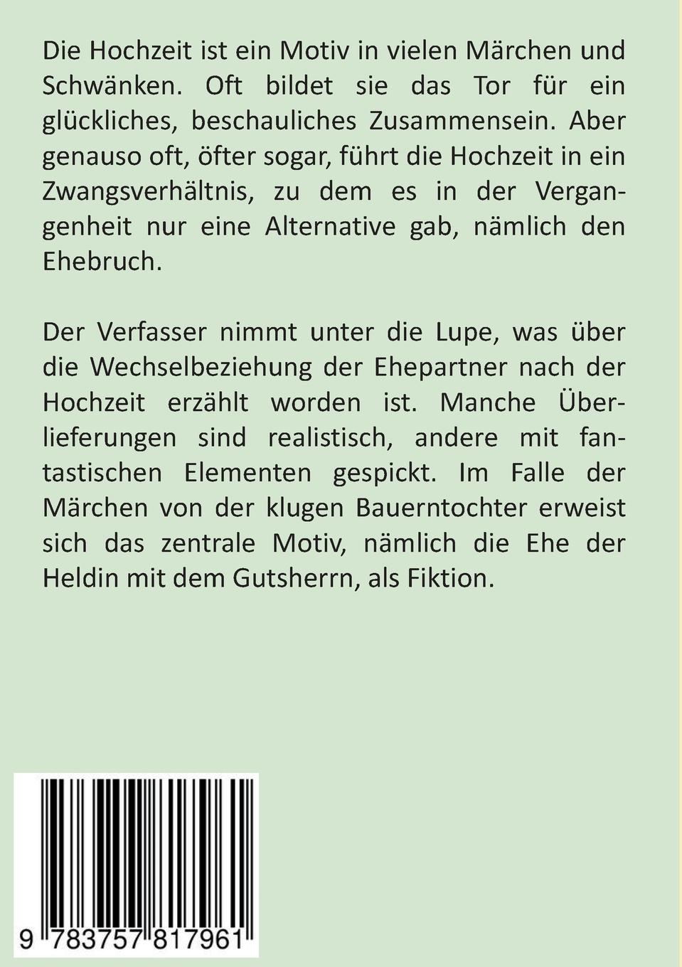 Rückseitencover Wer wen heiratet