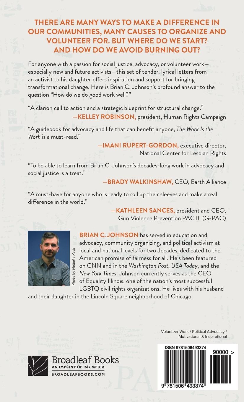 Rückseitencover The Work Is the Work