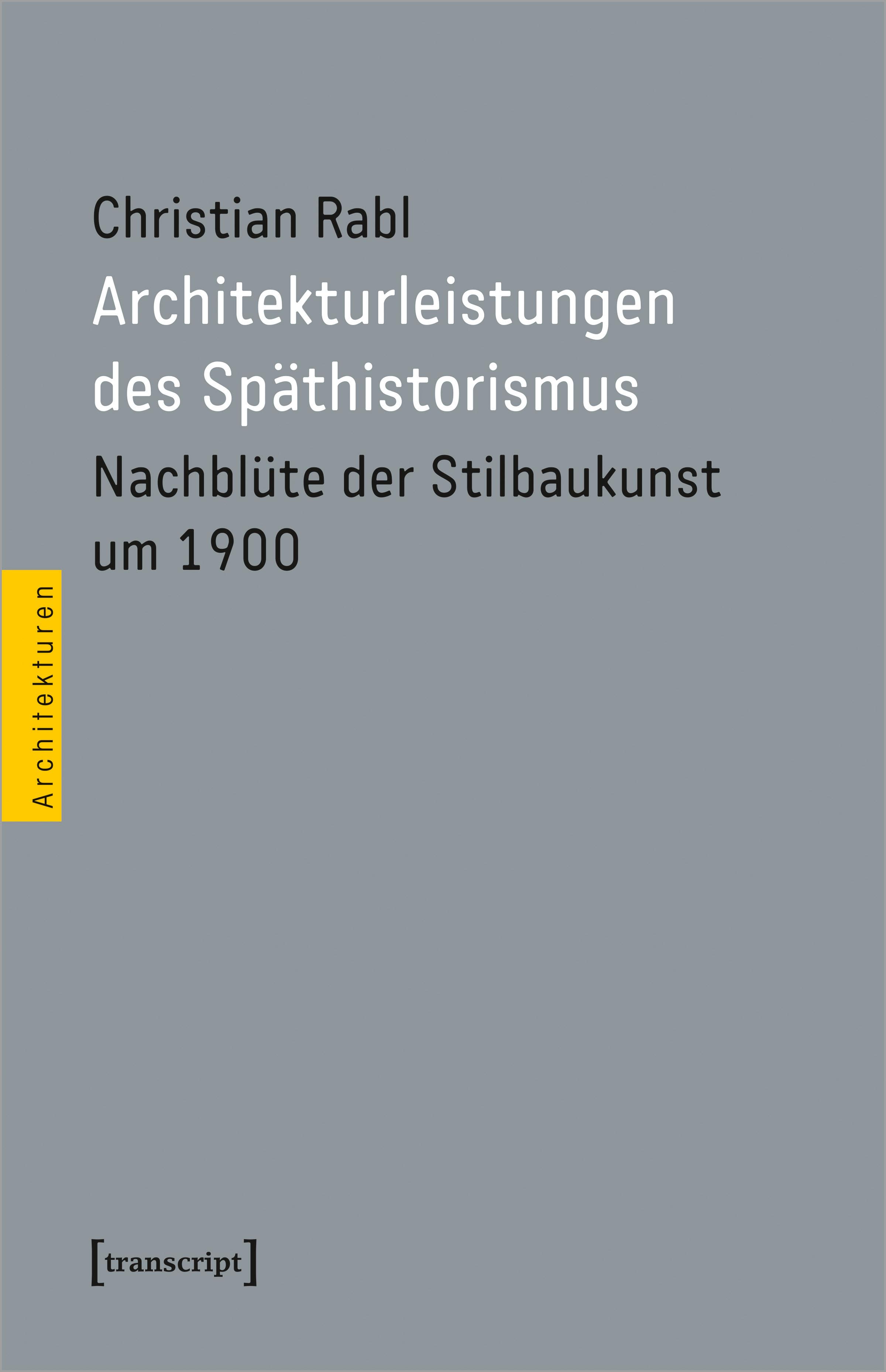 Vorderes Coverbild Architekturleistungen des Späthistorismus