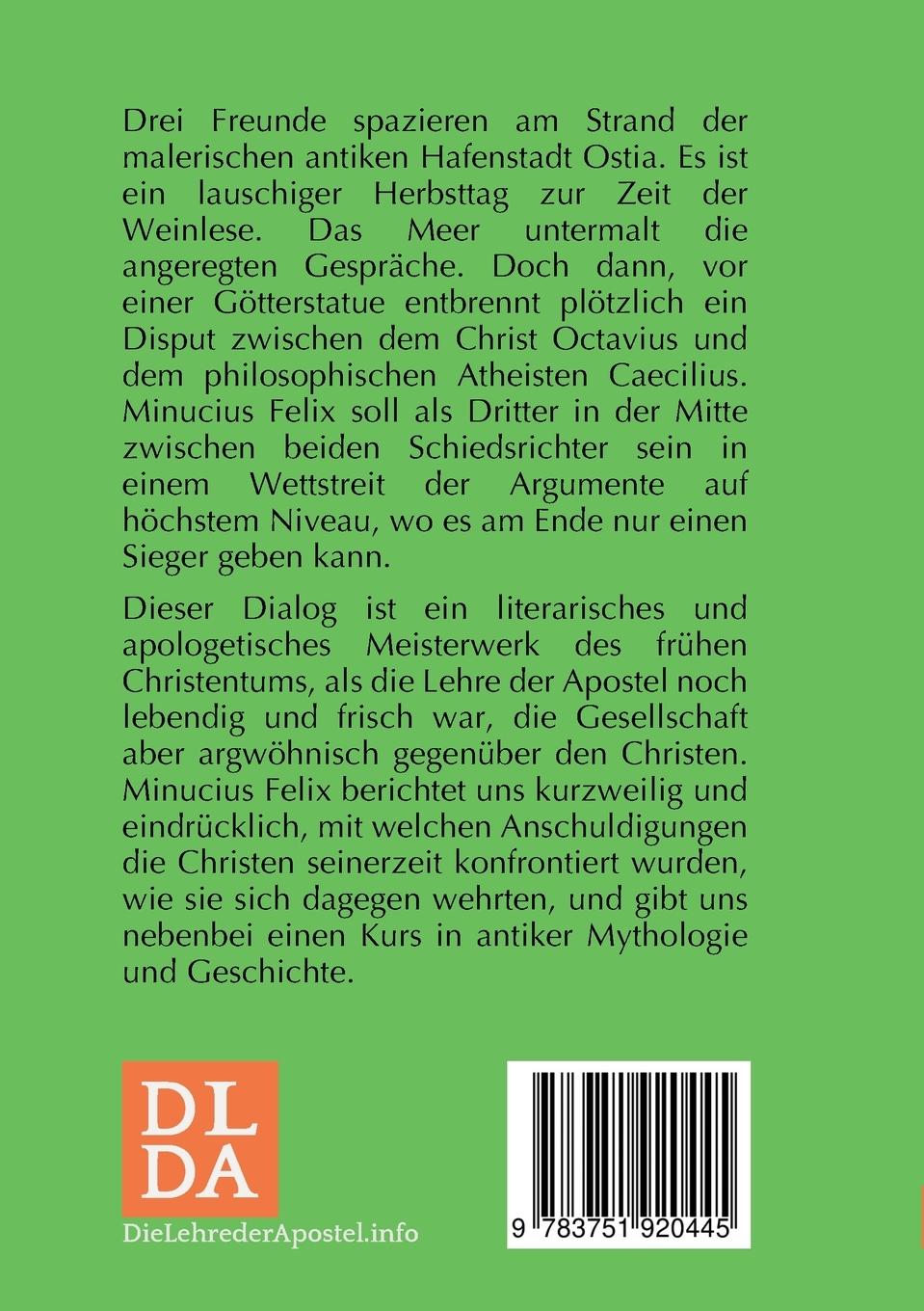 Rückseitencover Dialog Octavius