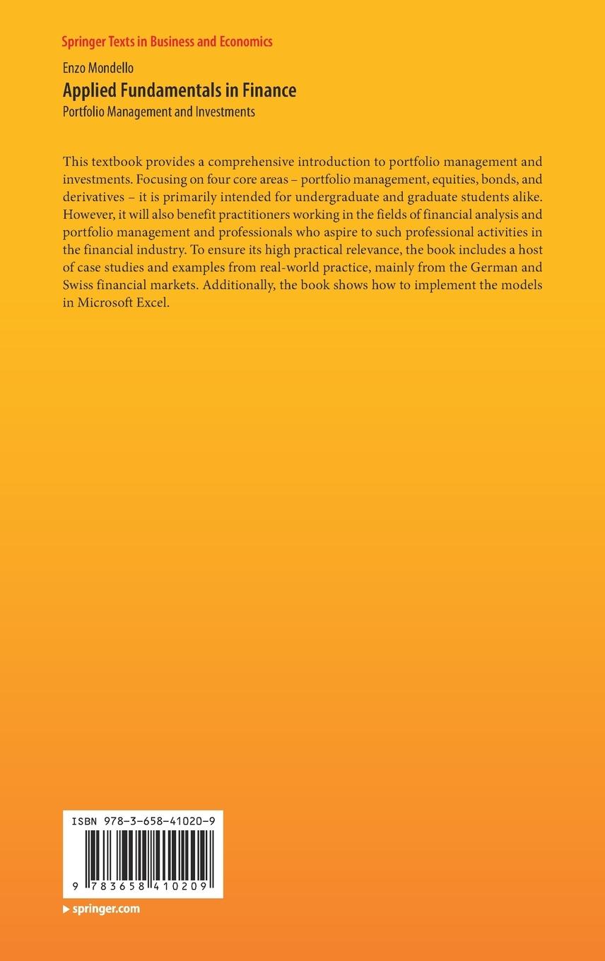 Rückseitencover Applied Fundamentals in Finance