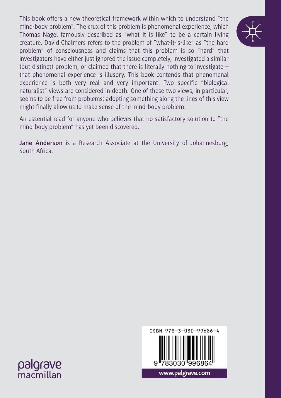 Rückseitencover Biological Naturalism and the Mind-Body Problem