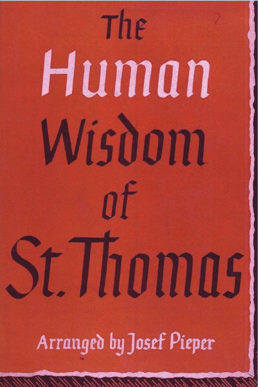 Vorderes Coverbild The Human Wisdom of St. Thomas