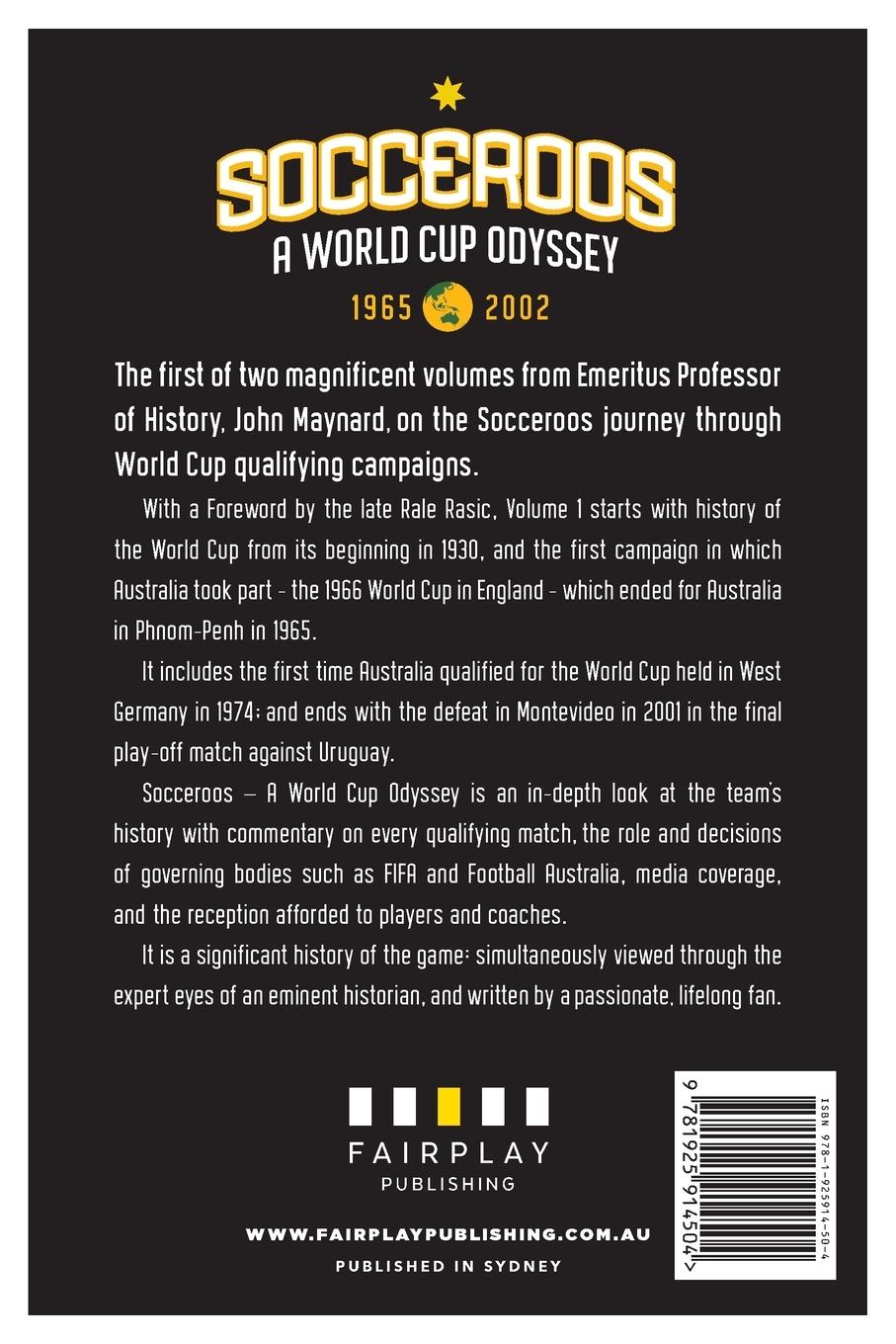 Rückseitencover Socceroos - A World Cup Odyssey, Volume 1 1965 to 2002