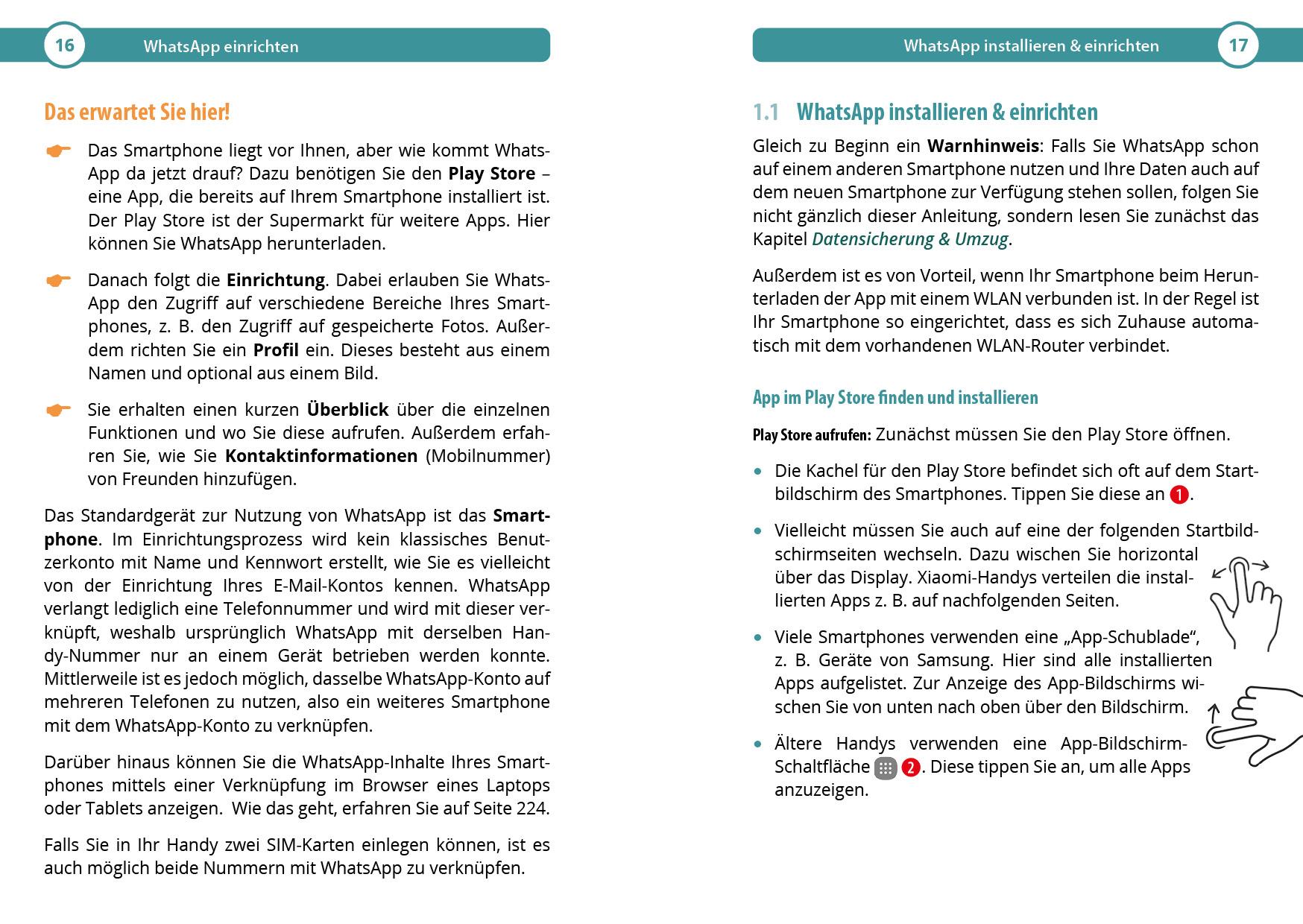 Beispielinhalt (Bild) WhatsApp wirklich einfach erklärt - Die verständliche Anleitung für Android-Geräte wie Samsung, Xiaomi, Poco, Oppo, OnePlus etc.