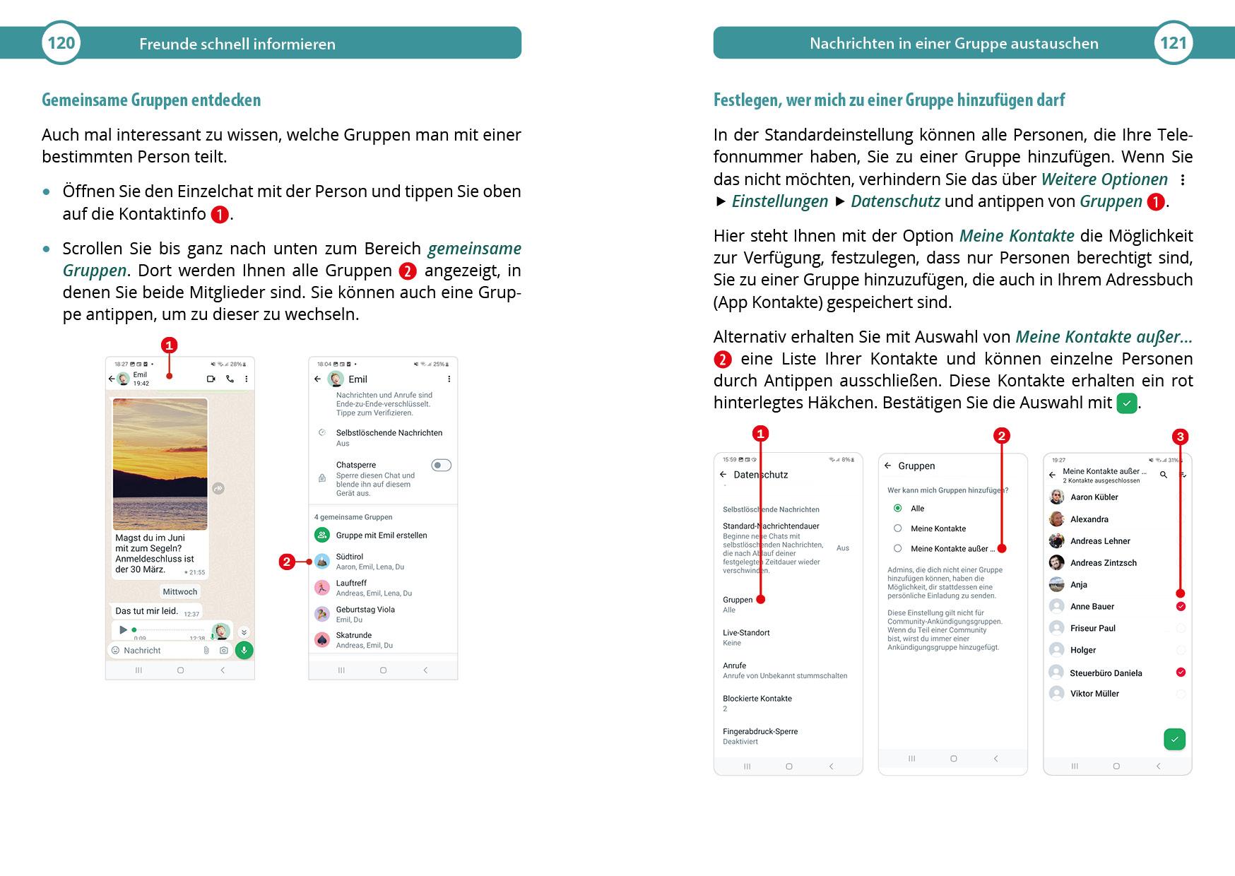 Beispielinhalt (Bild) WhatsApp wirklich einfach erklärt - Die verständliche Anleitung für Android-Geräte wie Samsung, Xiaomi, Poco, Oppo, OnePlus etc.