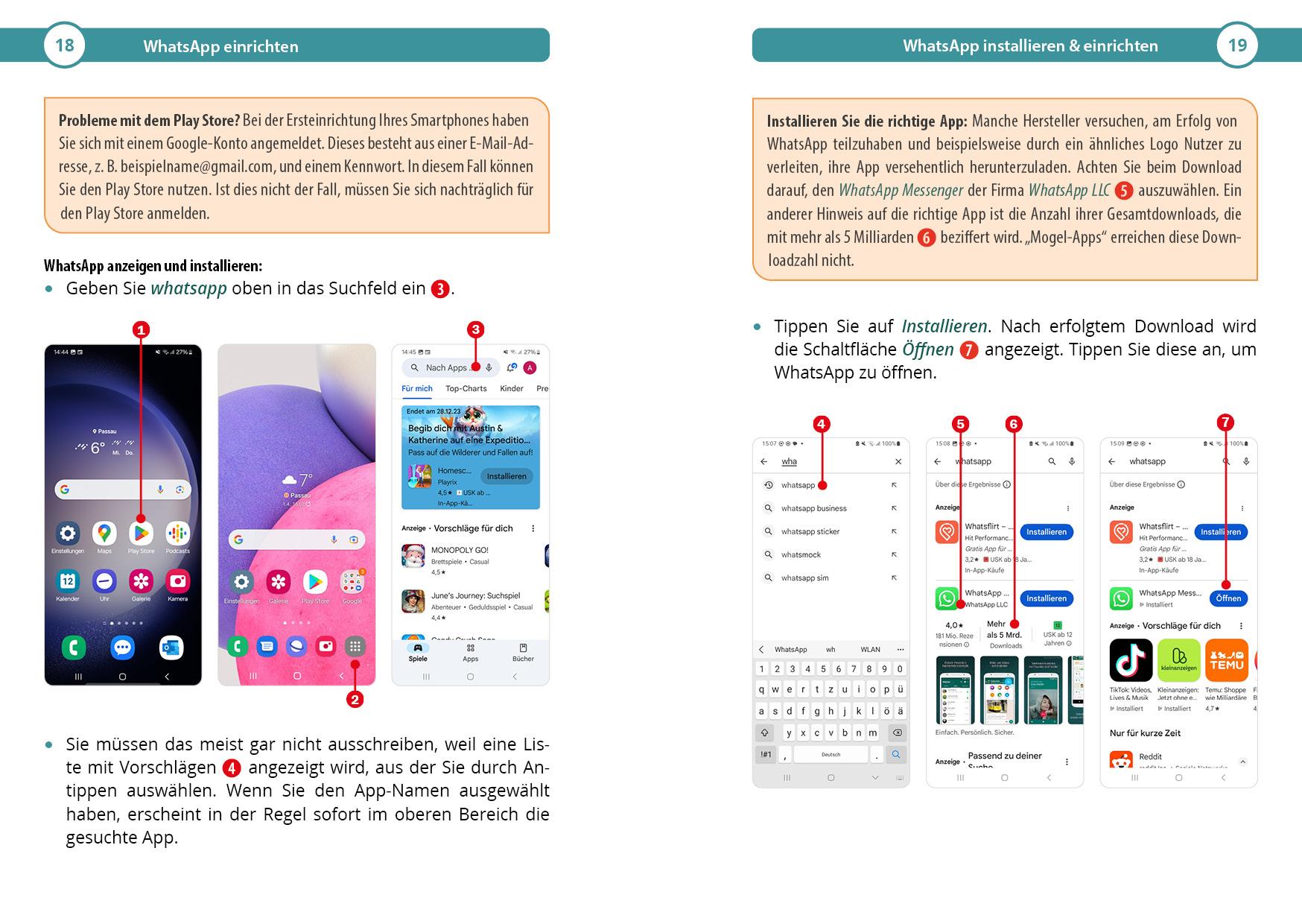 Beispielinhalt (Bild) WhatsApp wirklich einfach erklärt - Die verständliche Anleitung für Android-Geräte wie Samsung, Xiaomi, Poco, Oppo, OnePlus etc.