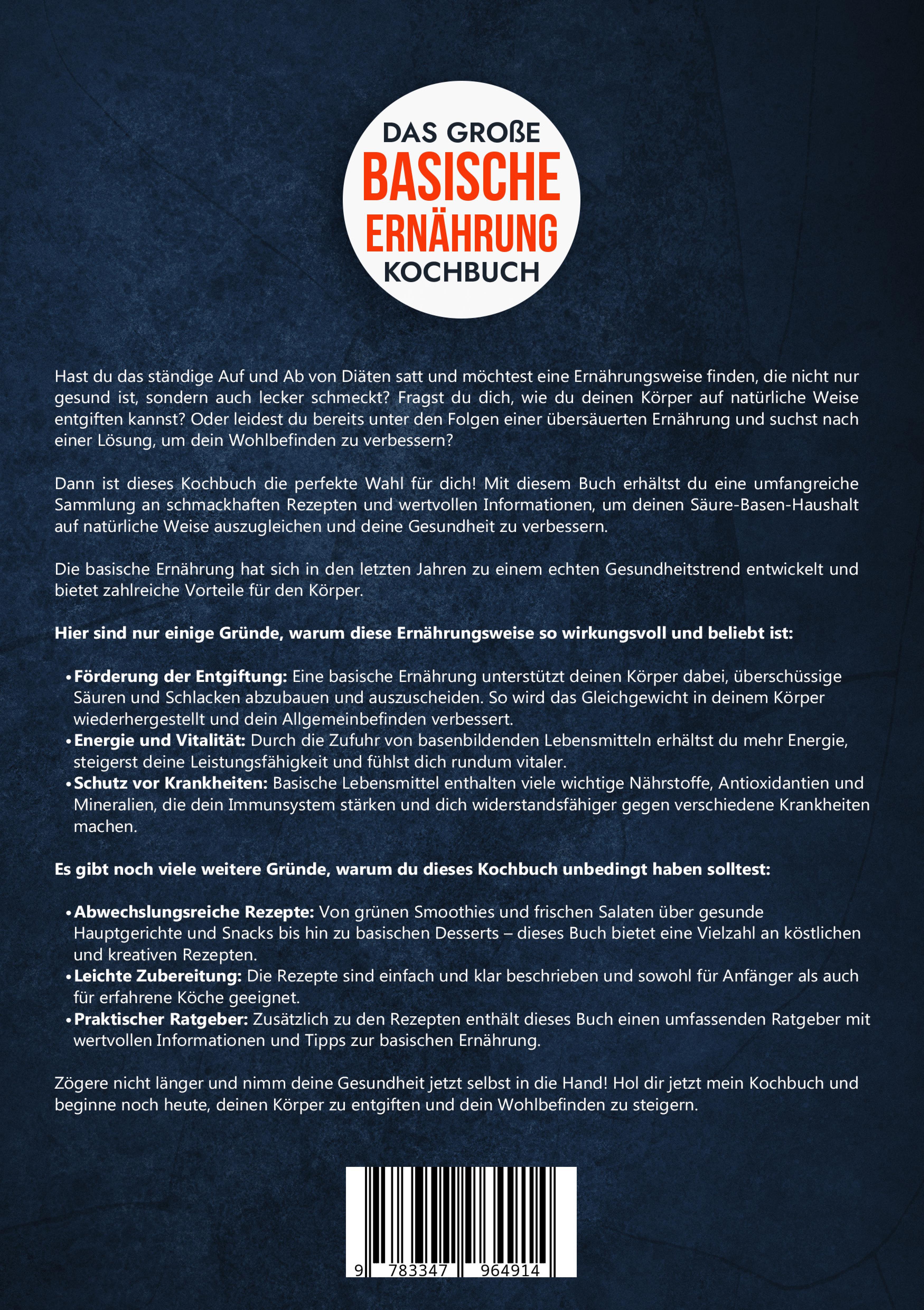Rückseitencover Das große Basische Ernährung Kochbuch