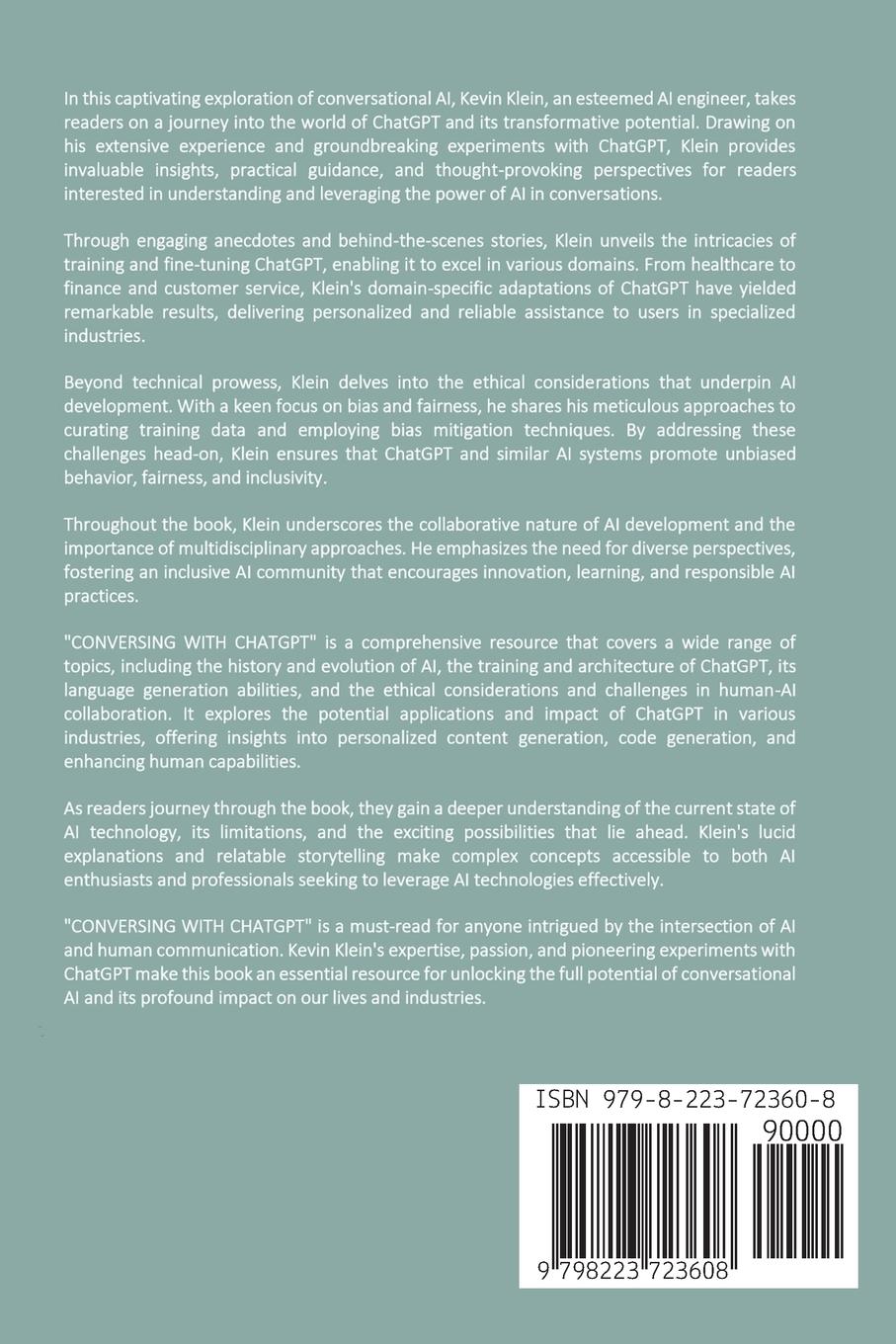 Rückseitencover Conversing With ChatGPT