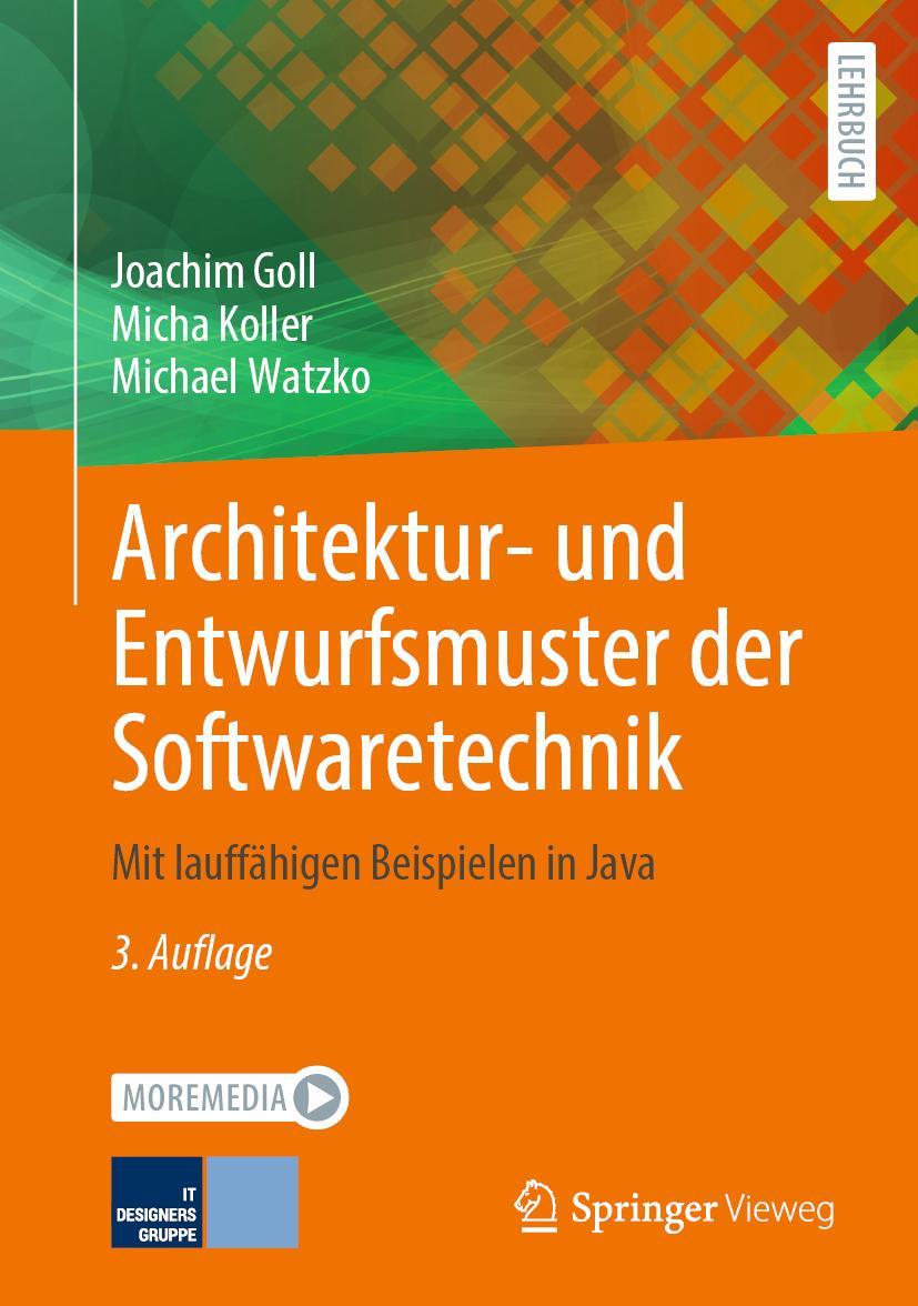 Vorderes Coverbild Architektur- und Entwurfsmuster der Softwaretechnik