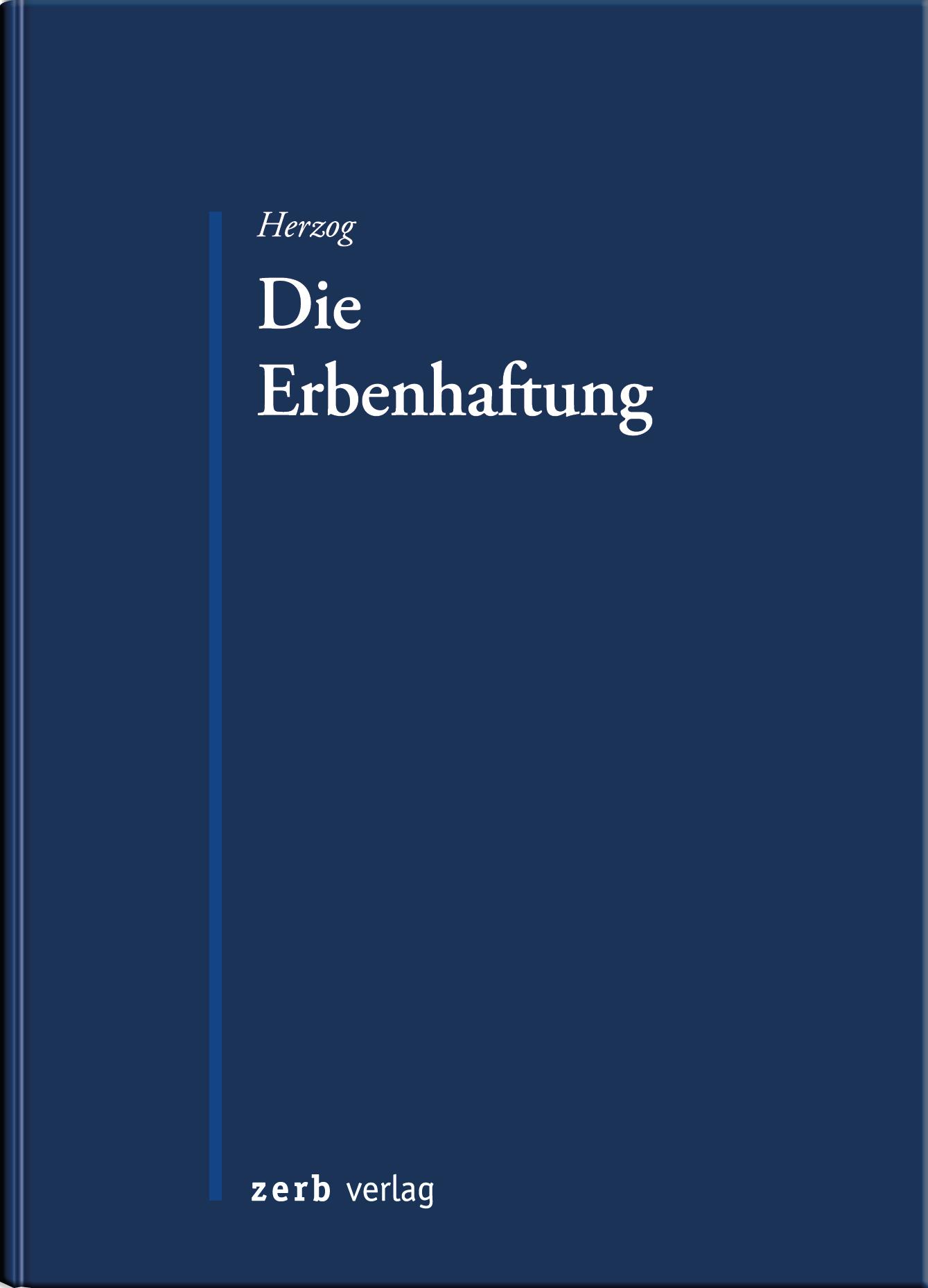 Vorderes Coverbild Die Erbenhaftung