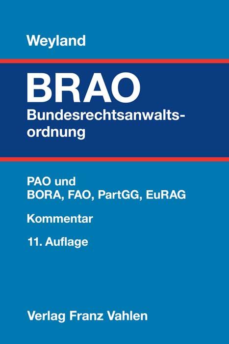 Vorderes Coverbild Bundesrechtsanwaltsordnung