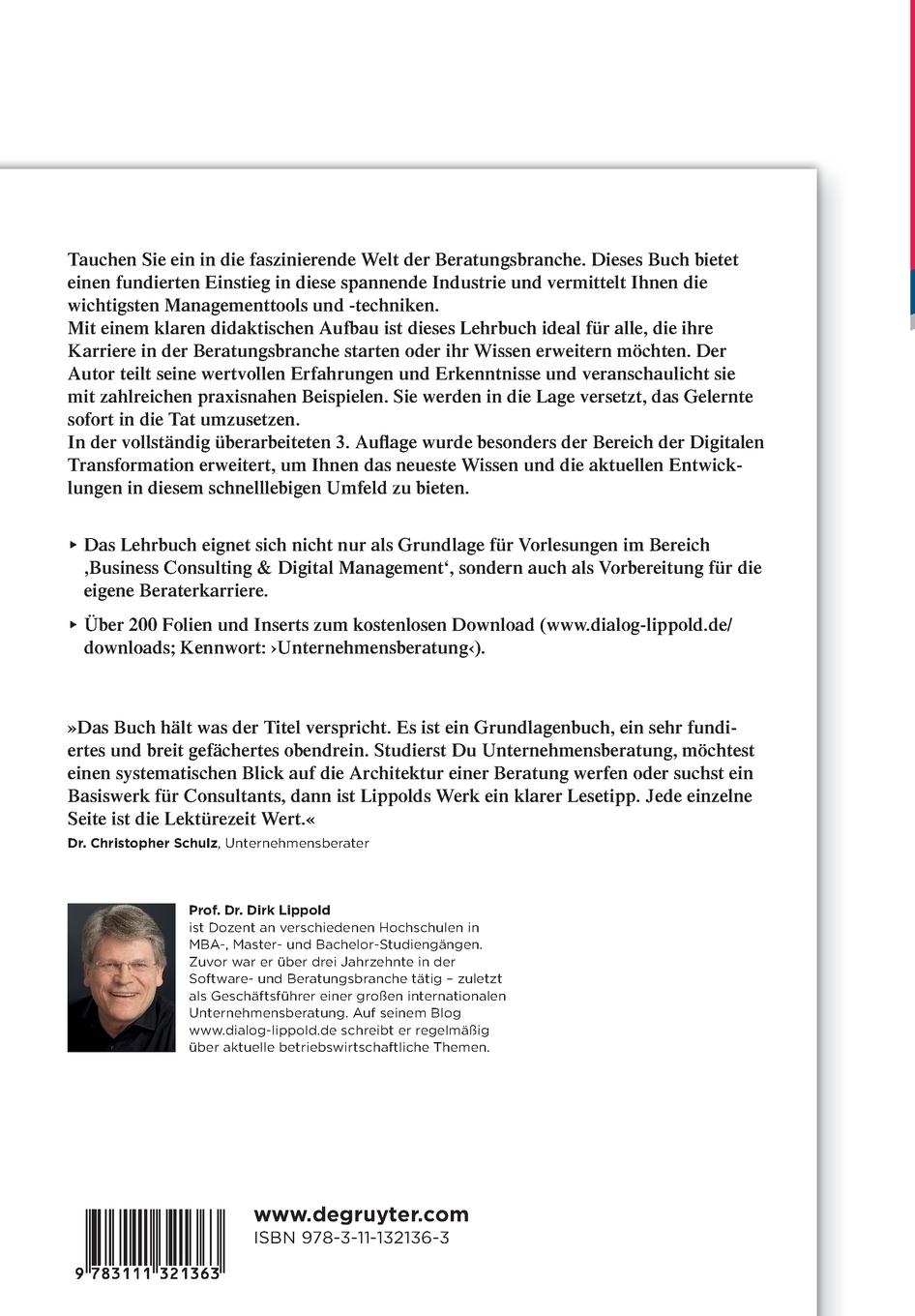 Rückseitencover Grundlagen der Unternehmensberatung