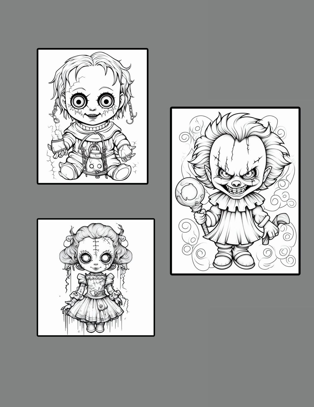 Rückseitencover Creepy Scary Coloring Book