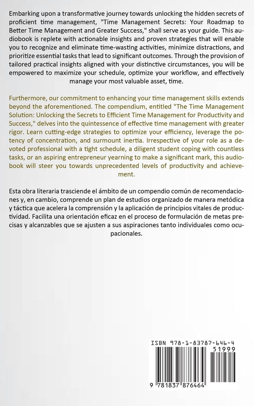 Rückseitencover Gestión Del Tiempo