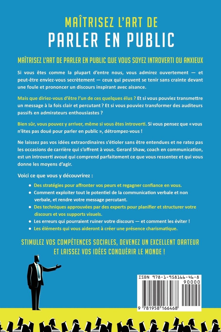 Rückseitencover Maîtrisez l'art de parler en public