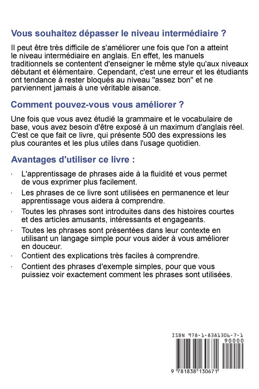 Rückseitencover 500 Phrases Vraiment Utiles en Anglais