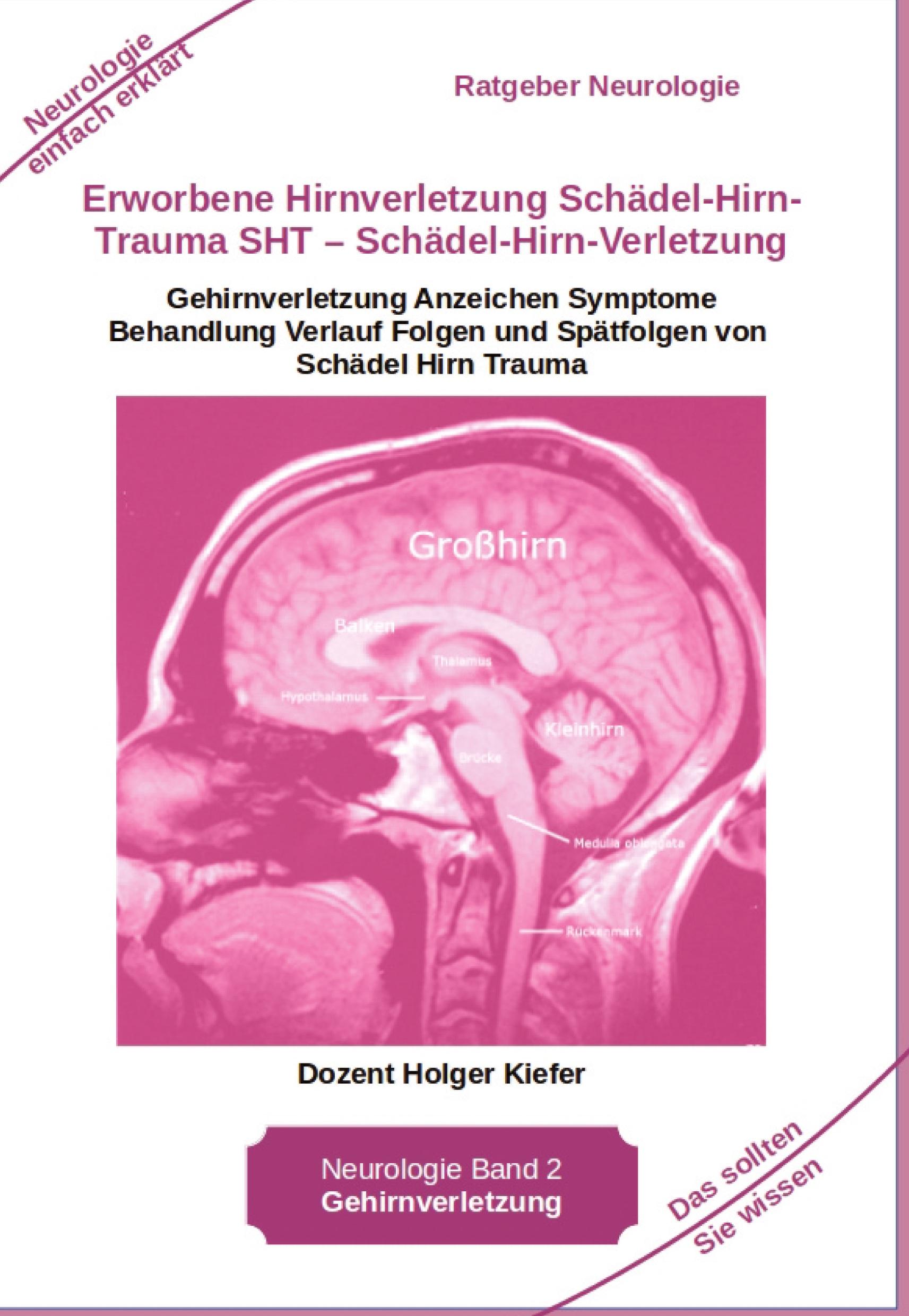 Vorderes Coverbild Erworbene Hirnverletzung Schädel-Hirn-Trauma SHT - Schädel-Hirn-Verletzung - Rehabilitation - für Patienten, Angehörige, medizinisches Personal