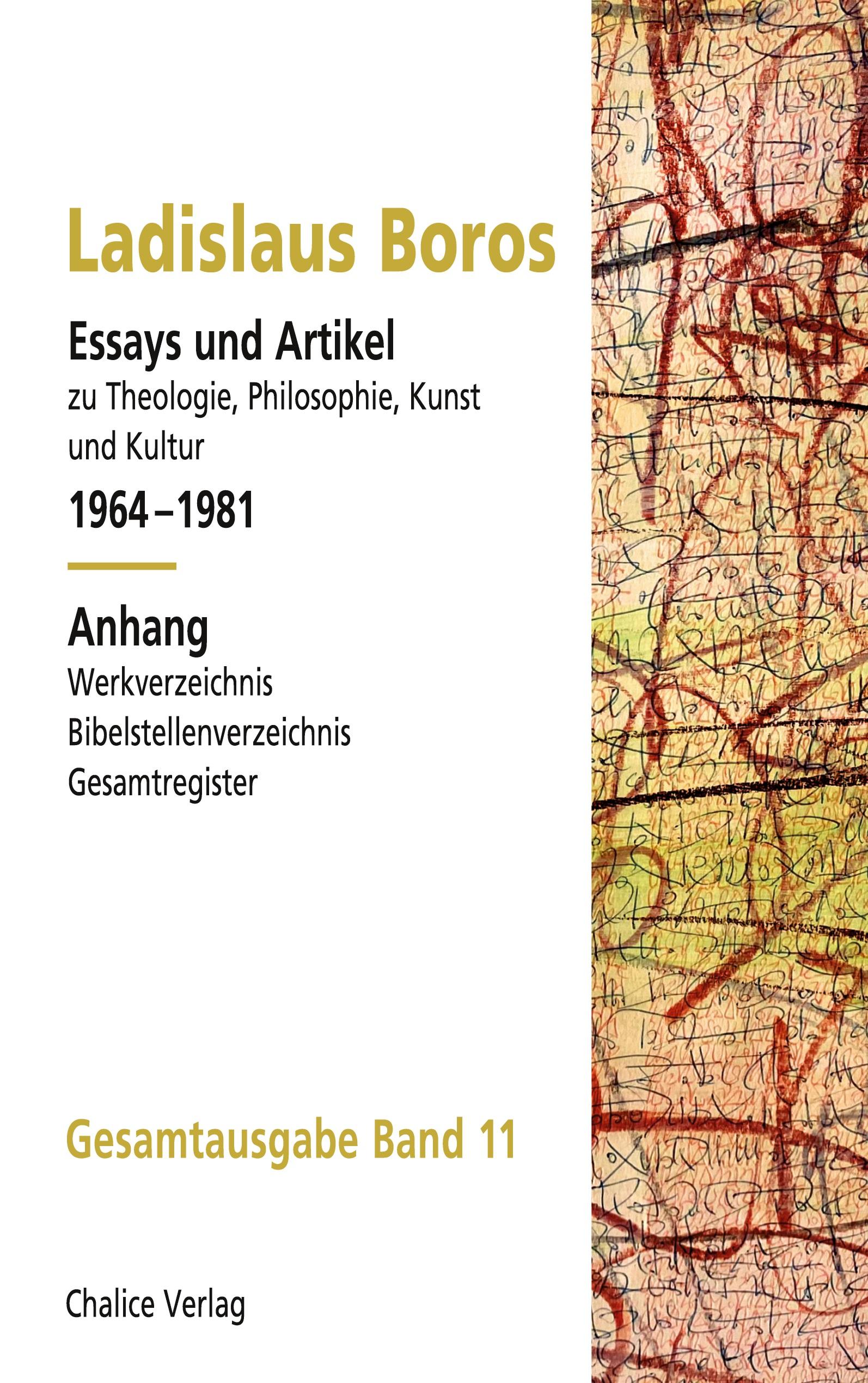 Vorderes Coverbild Essays und Artikel zu Theologie, Philosophie, Kunst und Kultur 1964--1981