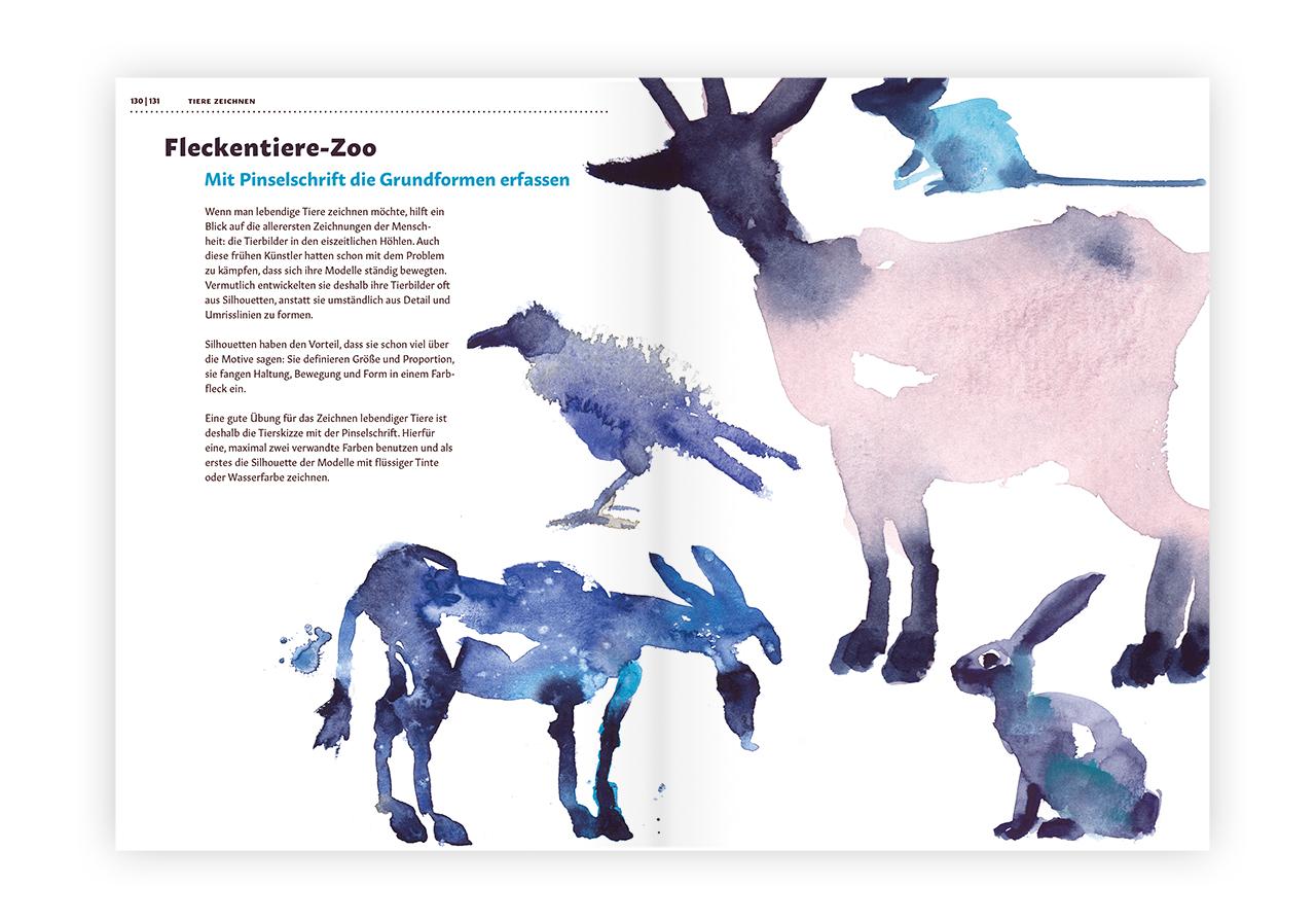 Beispielinhalt (Bild) Tiere zeichnen und verstehen