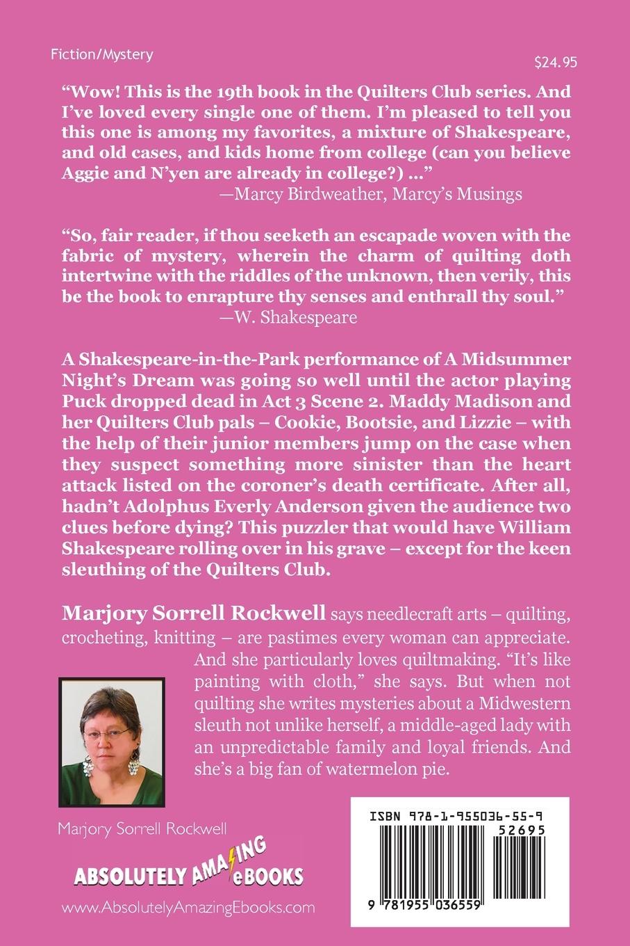 Rückseitencover Quilting On A Midsummer's Night-A Quilters Club Mystery #19