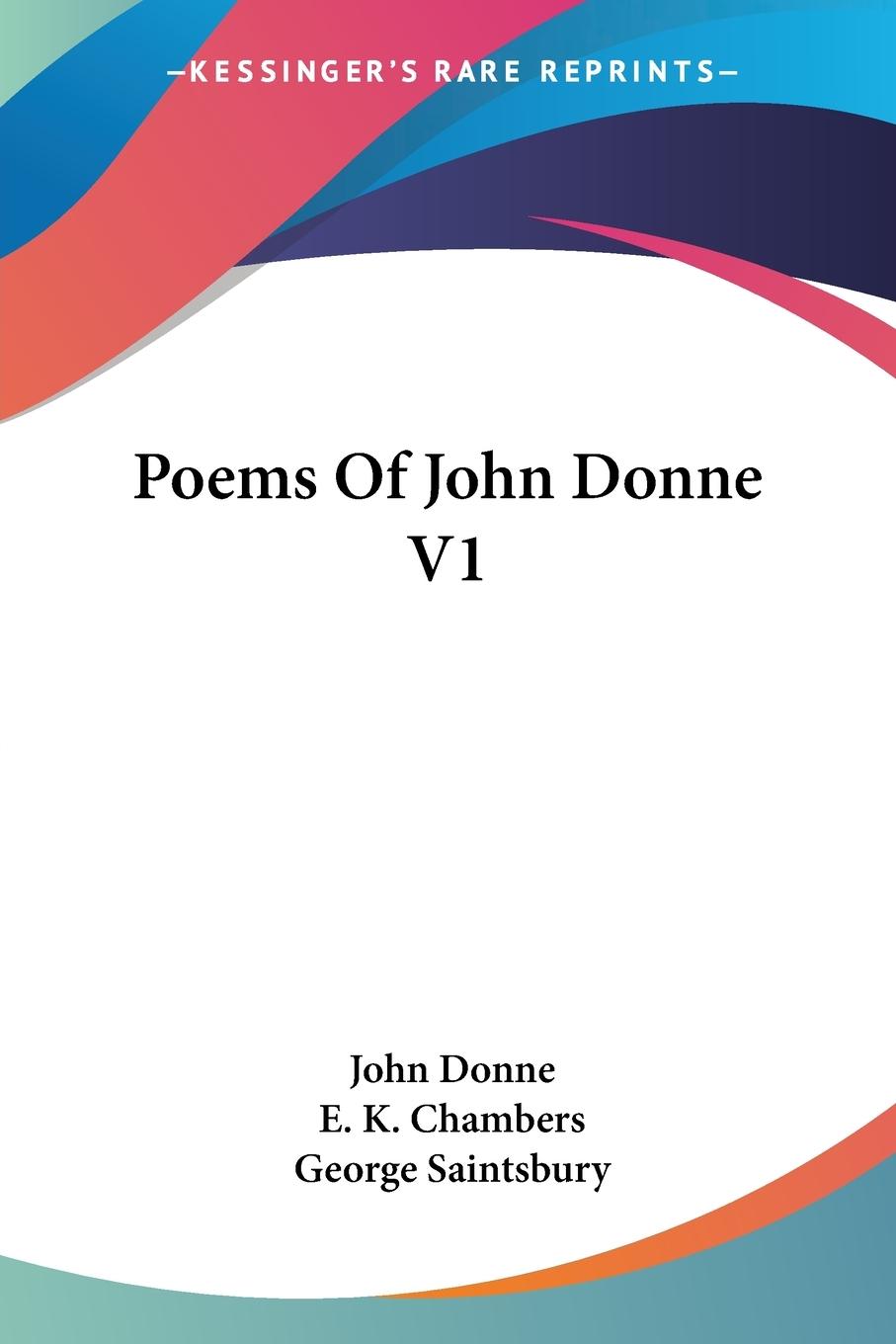 Vorderes Coverbild Poems Of John Donne V1