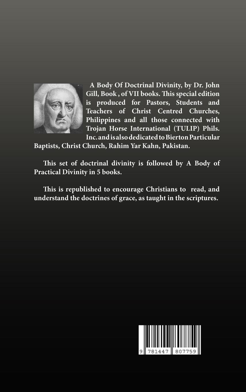 Rückseitencover A Body of Doctrinal Divinity, Book 1, Dr. John Gill. D.D.