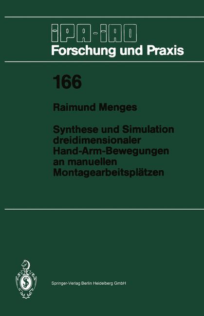 Vorderes Coverbild Synthese und Simulation dreidimensionaler Hand-Arm-Bewegungen an manuellen Montagearbeitsplätzen