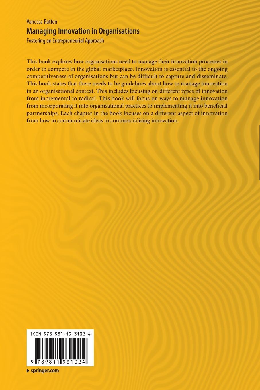 Rückseitencover Managing Innovation in Organisations