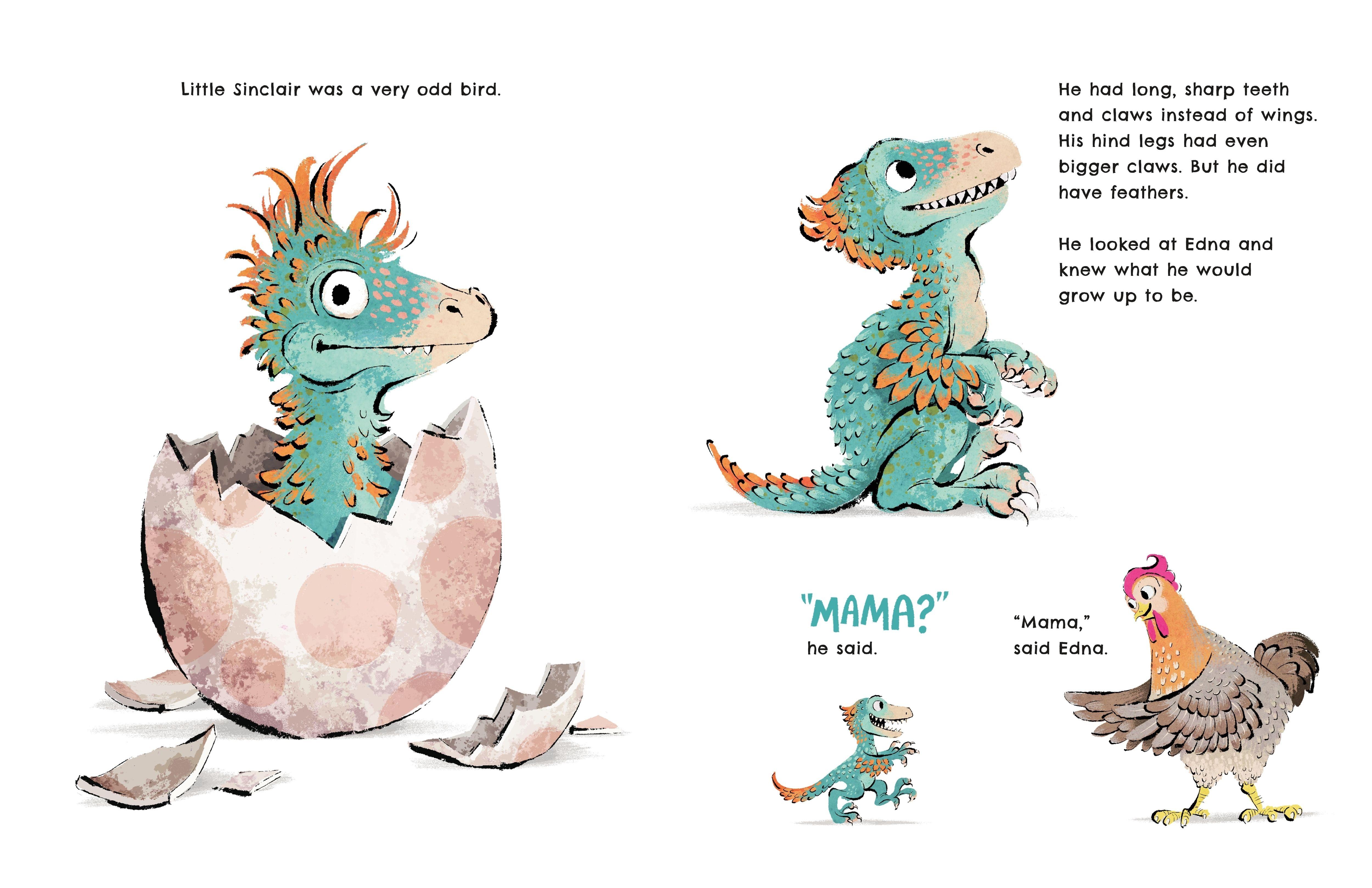 Beispielinhalt (Bild) Sinclair, the Velociraptor Who Thought He Was a Chicken