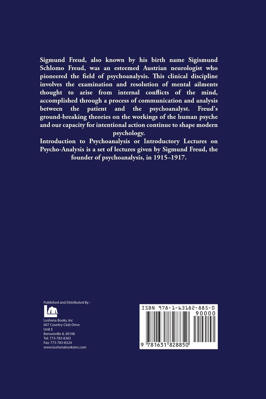 Rückseitencover A General Introduction to Psychoanalysis