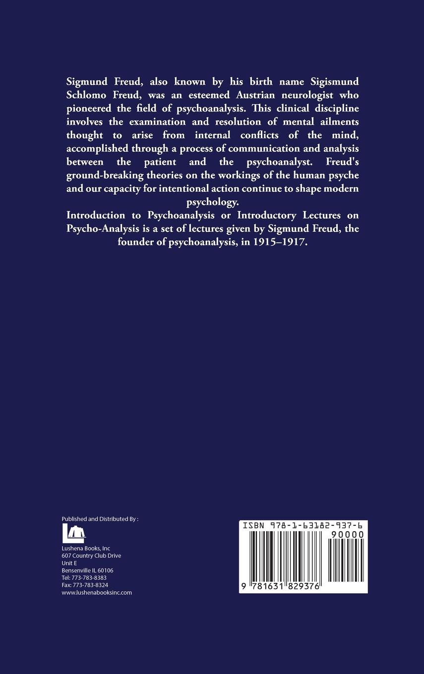 Rückseitencover A General Introduction to Psychoanalysis