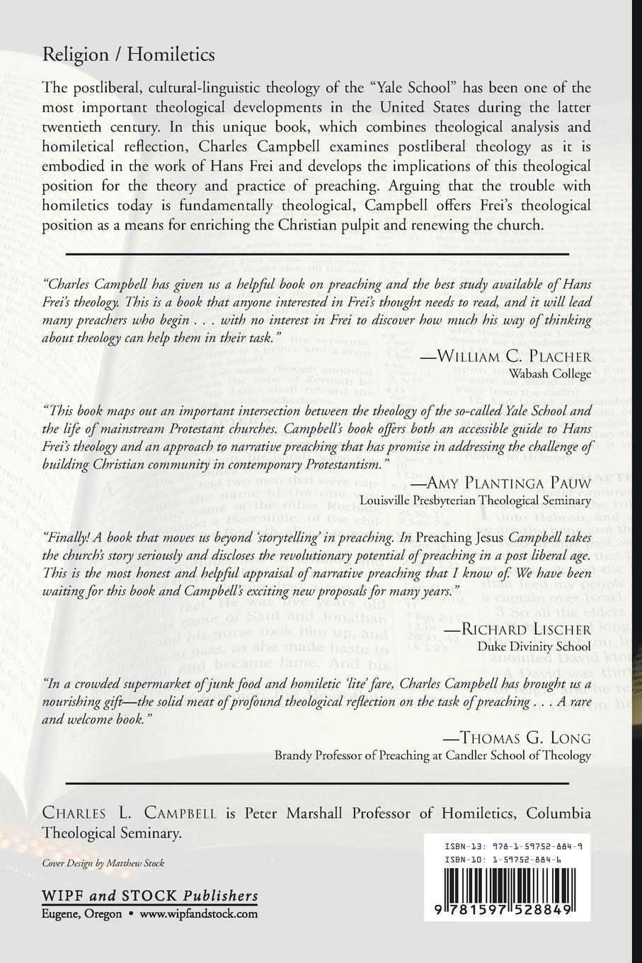 Rückseitencover Preaching Jesus