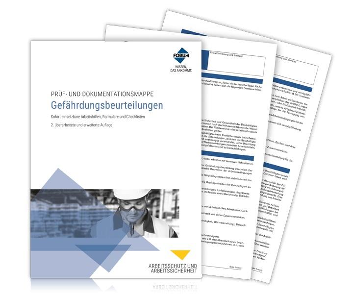 Vorderes Coverbild Prüf- und Dokumentationsmappe: Gefährdungsbeurteilungen
