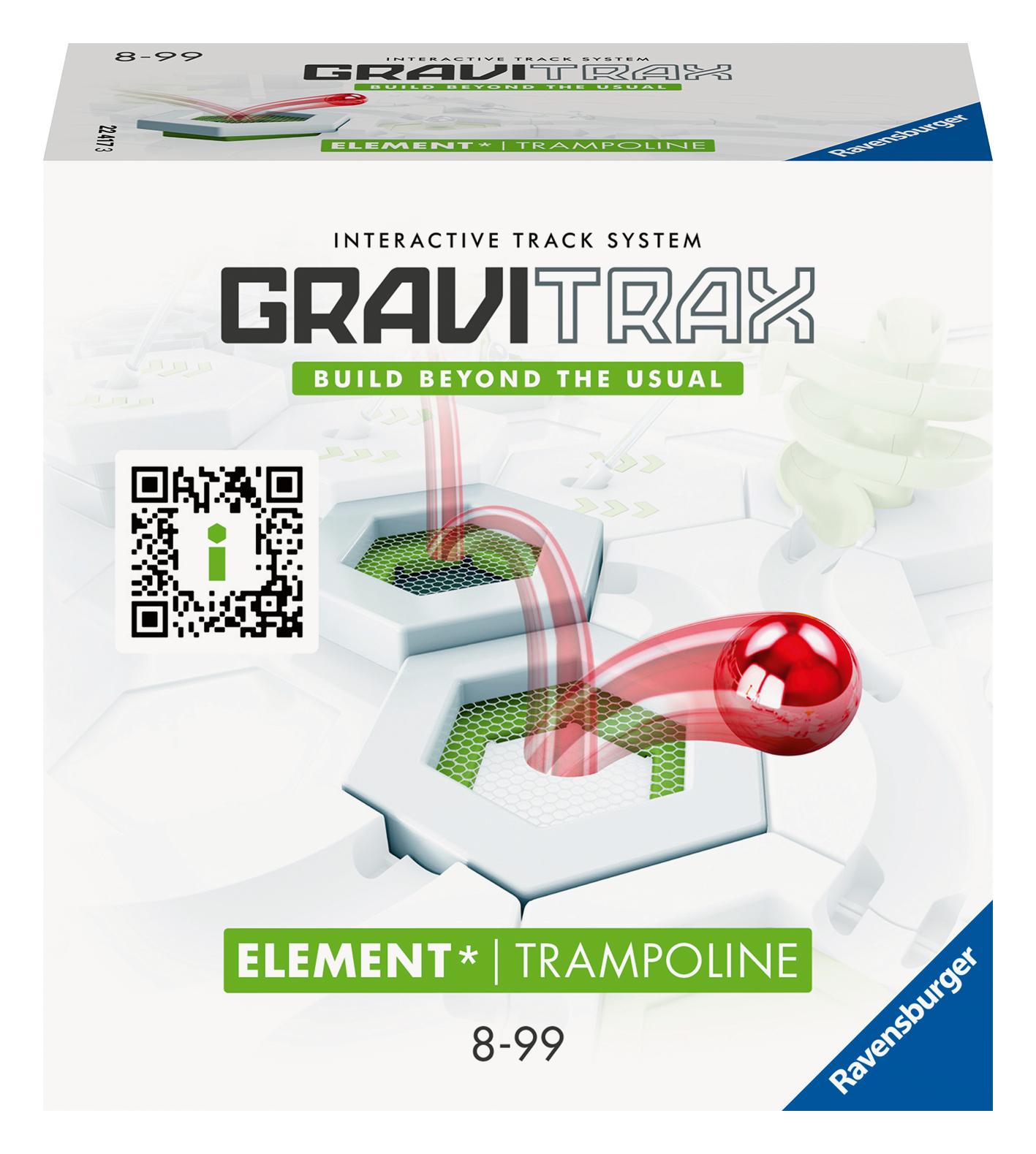 Vorderes Coverbild Ravensburger GraviTrax Element Trampolin - Zubehör für das Kugelbahnsystem. Kombinierbar mit allen GraviTrax Produktlinien, Starter-Sets, Extensions und Elements, Konstruktionsspielzeug ab 8 Jahren