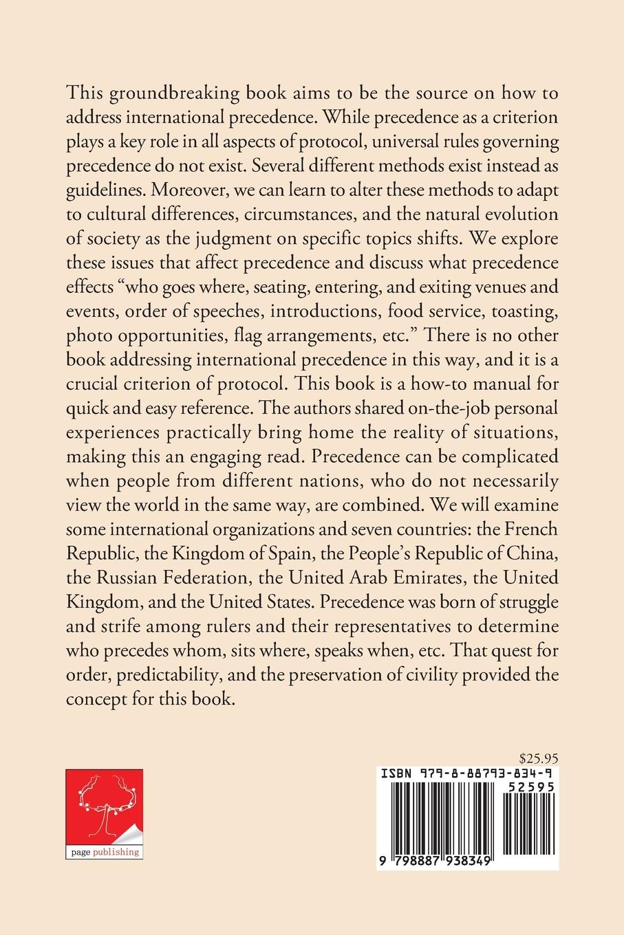 Rückseitencover Precedence with a Purpose