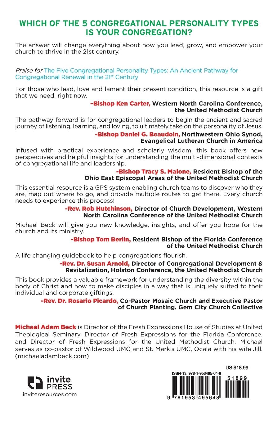 Rückseitencover The Five Congregational Personality Types