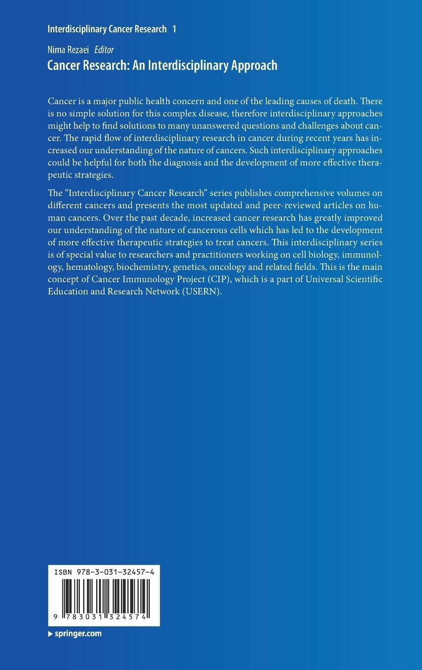 Rückseitencover Cancer Research: An Interdisciplinary Approach