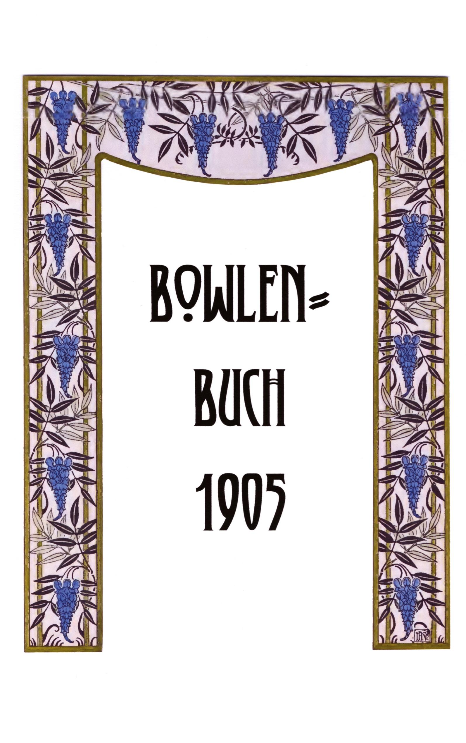 Vorderes Coverbild Bowlen-Buch 1905