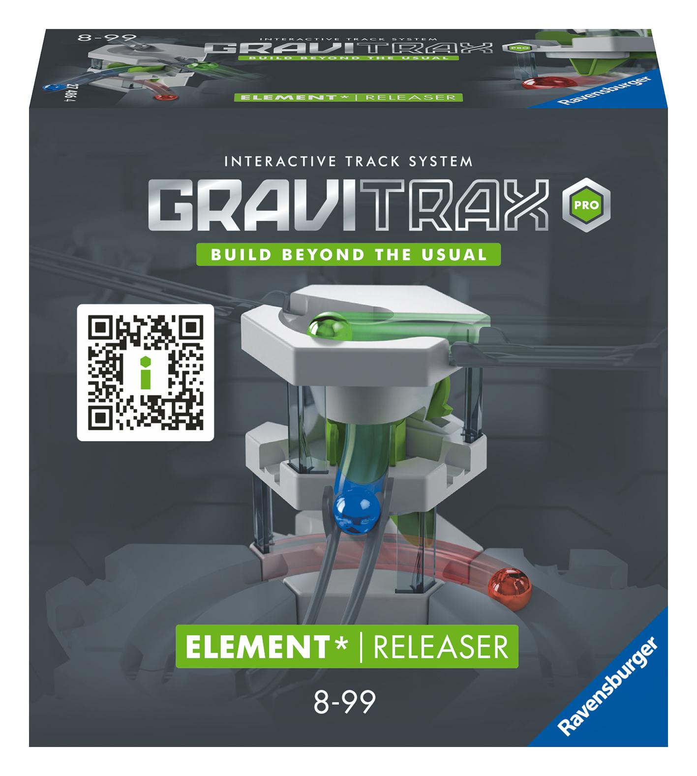 Vorderes Coverbild Ravensburger GraviTrax PRO Element Releaser - Zubehör für das Kugelbahnsystem. Kombinierbar mit allen GraviTrax Produktlinien, Starter-Sets, Extensions & Elements, Konstruktionsspielzeug ab 8 J.