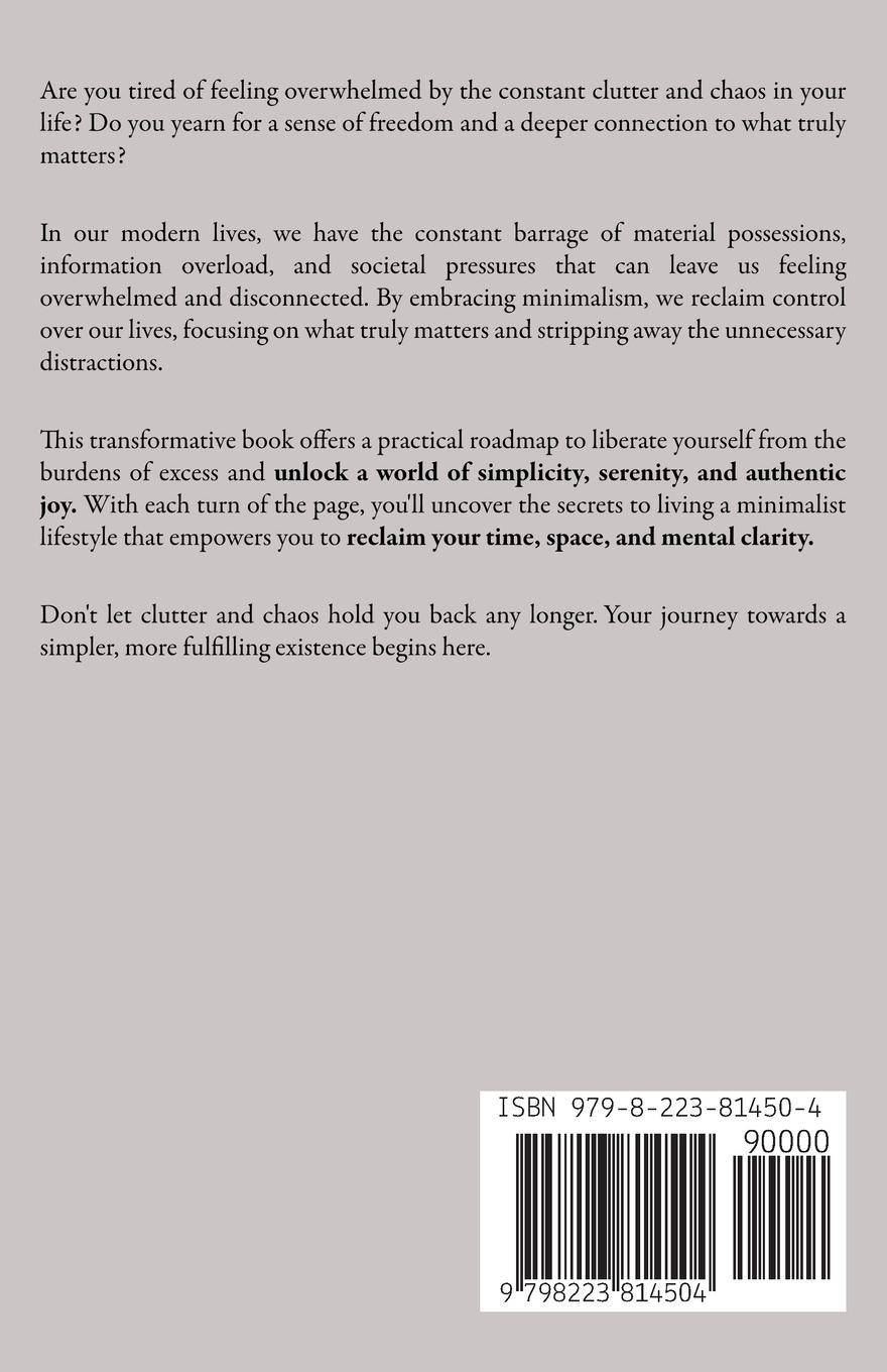 Rückseitencover The Minimalist Journey