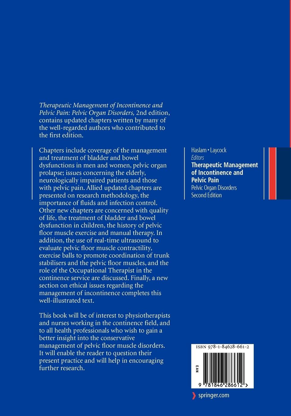 Rückseitencover Therapeutic Management of Incontinence and Pelvic Pain