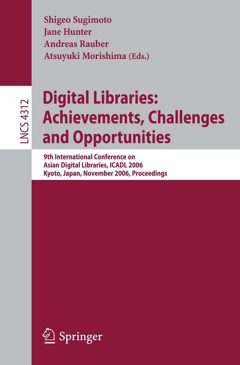 Vorderes Coverbild Digital Libraries: Achievements, Challenges and Opportunities