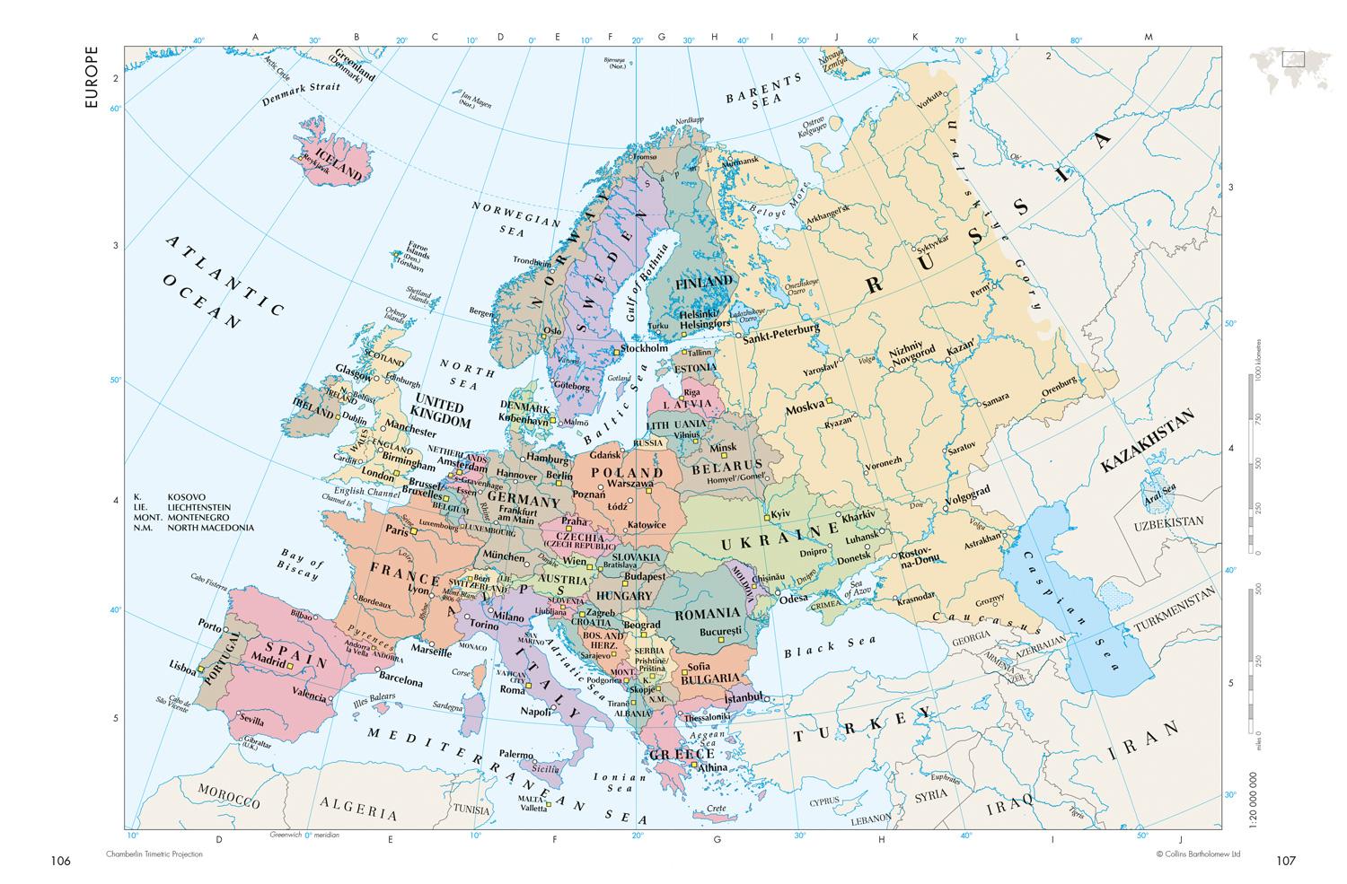 Beispielinhalt (Bild) The Times Desktop Atlas of the World