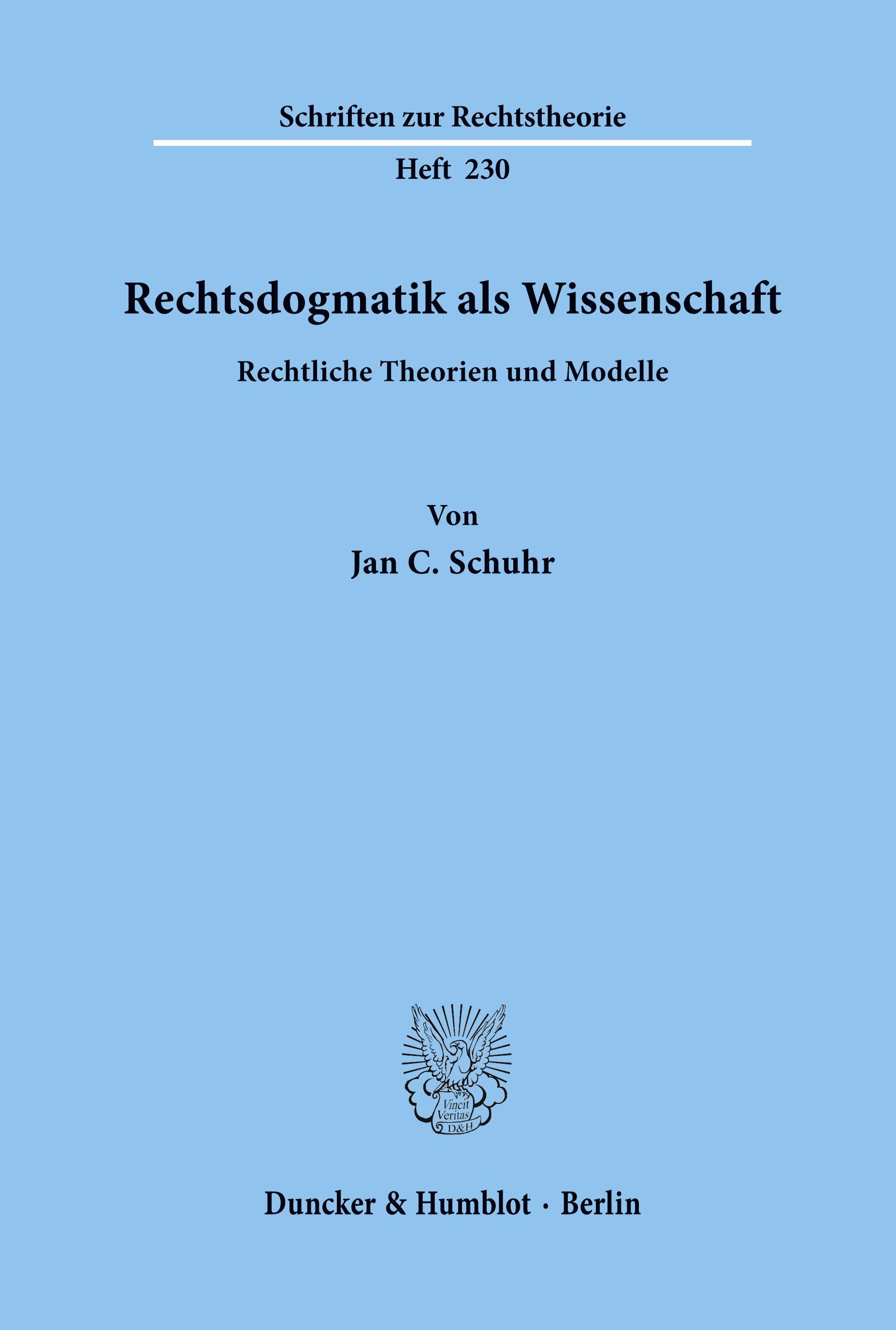 Vorderes Coverbild Rechtsdogmatik als Wissenschaft.