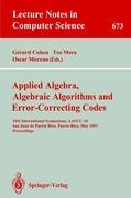 Vorderes Coverbild Applied Algebra, Algebraic Algorithms and Error-Correcting Codes