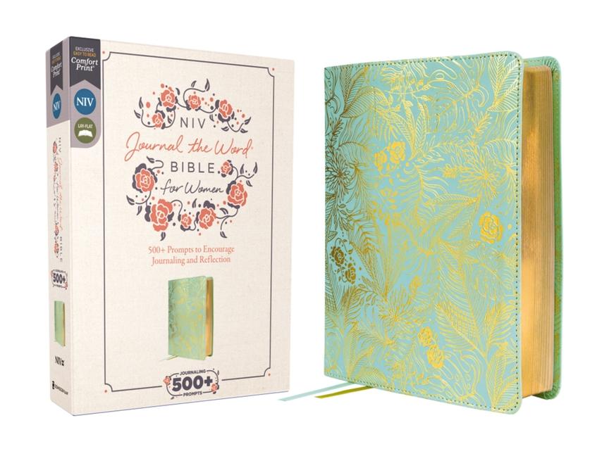 Vorderes Coverbild Niv, Journal the Word Bible for Women (Perfect for Note-Taking), Leathersoft, Teal, Red Letter, Comfort Print