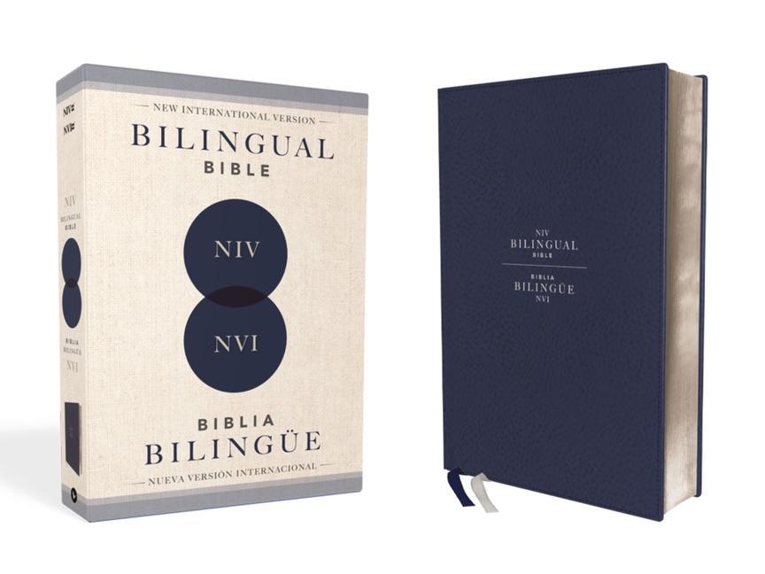 Vorderes Coverbild Niv/NVI Bilingual Bible, Revised Text 2022, Leathersoft, Navy / Niv/Nvi, Biblia Bilingüe, Revisión 2022, Leathersoft, Azul Añil