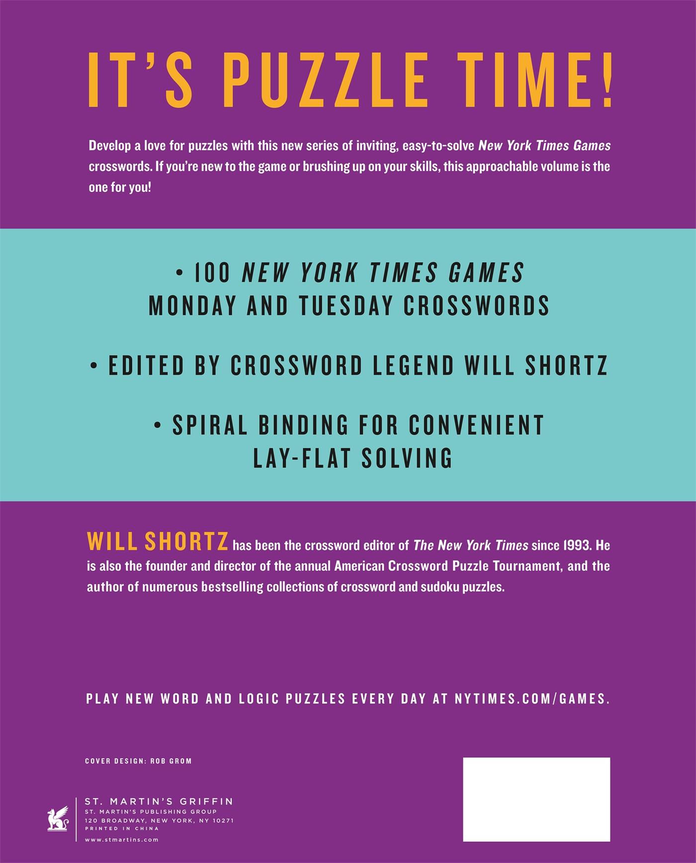 Rückseitencover New York Times Games Easiest Crosswords Volume 1